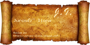 Jurcsó Ilona névjegykártya